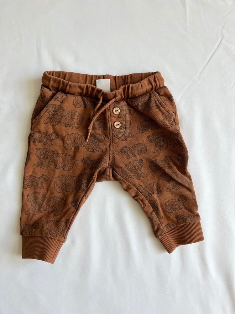 H&M bear print sweats 6m